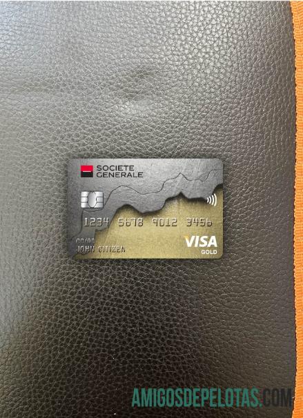 França Societe Generale Bank Visa Gold Card Photolook Frente exemplo real